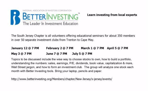 Moorestown Library hosts Better Investing seminars