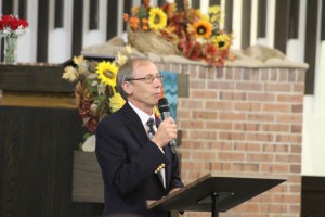 Reverend Richard Nichols of the First Methodist Church in Moorestown speaks during invocation at the Blessing of the Badges event on Tuesday, Sept. 20.