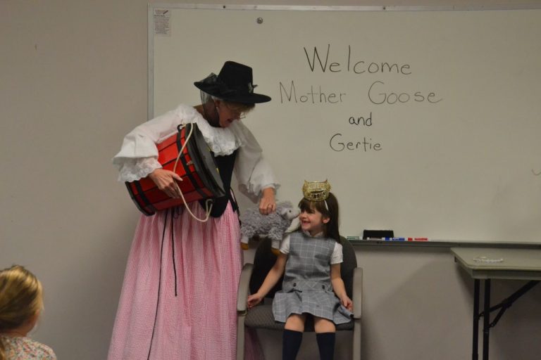 Mother Goose visits St. Mary of the Lakes School