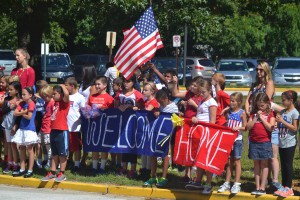 The students of Jaggard Elementary School held their annual Patriot Day parade on Sept. 12. They also held a surprise welcome home event for returning Marine Lance Corporal Glenn Hoopes Jr., son of school physical education teacher Glenn Hoopes Sr. The military appreciation event was just one of dozens organized throughout the year by the Marlton based charity Operation Yellow Ribbon of South Jersey.