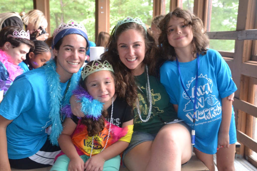 Left to right, counselor, Jessica Lenzo, camper, Johnelyi Contreras, counselor, Nicole Fahs and camper, Christina Ruggia sit together during pottery making time at Camp No Worries on Tuesday, June 28. Fahs is a Seneca High School alumnus and a Shamong resident. 