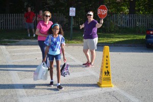 Sept. 4 marked the first day of school for students throughout the Evesham Township School District. At Evans Elementary School 10-year-old Madison Law walked with her grandmother Lynn Somers as Madison headed toward her first day of fifth grade.