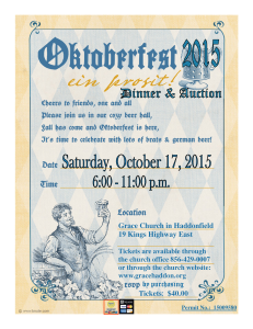 Grace Church hosts Oktoberfest Dinner and Auction Oct. 17