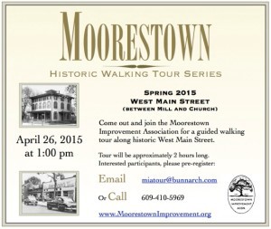 Moorestown Improvement Association continues Walking Tour Series on April 26