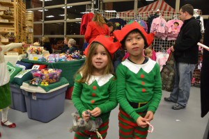 Evesham Township once again got into the holiday spirit with its annual Winterfest event at the Main Street Fire House on Dec. 5. Pictured are two elves, Frank and Sophia Peterson. 