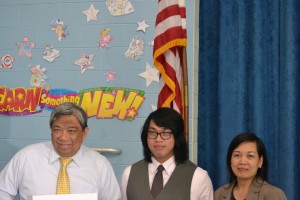 Alvin and Maribel Pale, along with their son Stephen, were just some of the Marlton residents who joined other area immigrants to take the oath of naturalization and officially become United States citizens during a ceremony at Marlton Elementary School on April 22.