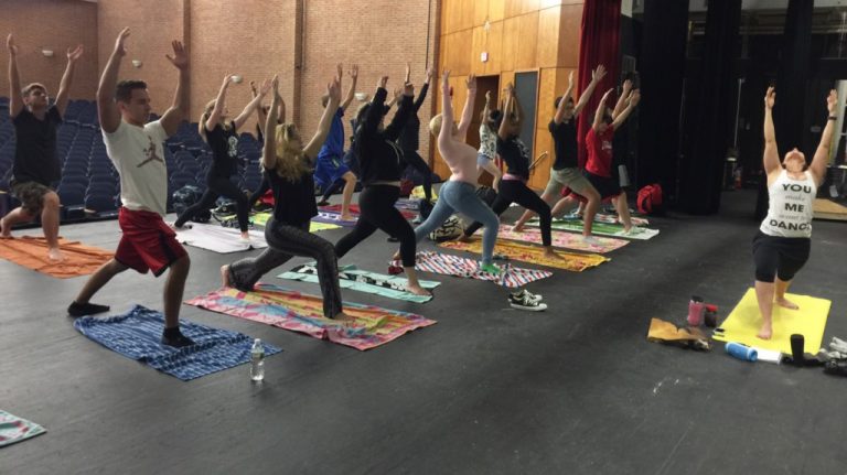 WTHS theater students open day with yoga session