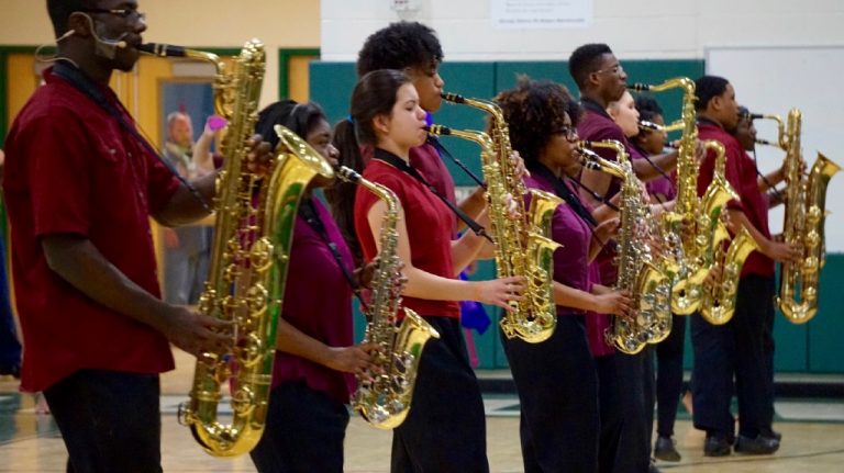 Winslow Township High School hosts indoor guard competition