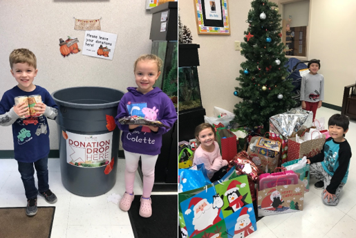 Chesterbrook Academy students partnered with the Food Bank of South Jersey