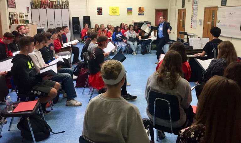 Rowan professor visits with WTHS Chorale