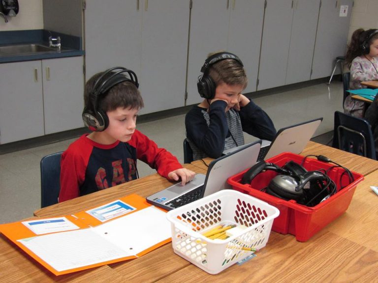 Students at Van Zant Elementary recently celebrate Computer Science Week