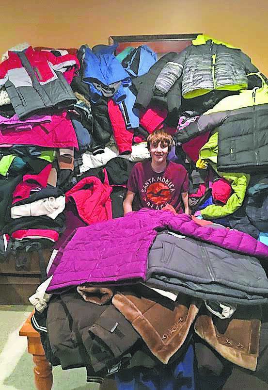 Burlington Township boy donates 300 coats to local charities