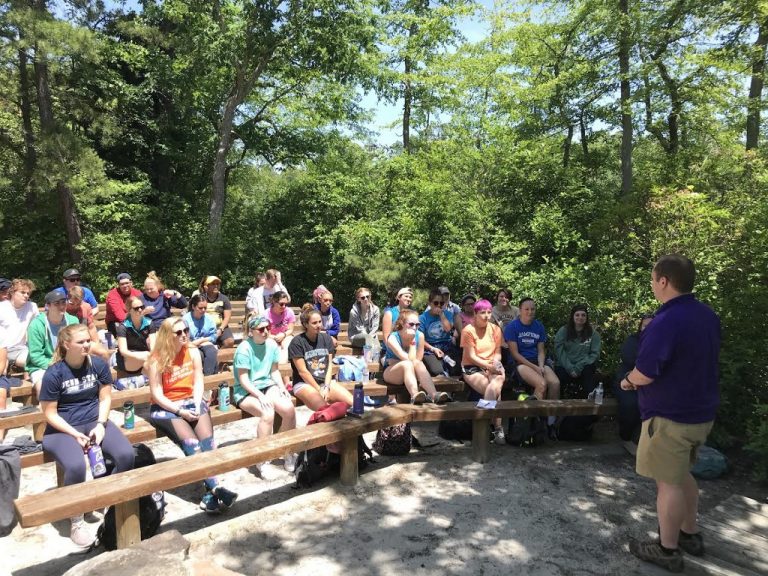 CEO of YMCA Camp Ockanickon addressed the leadership staff