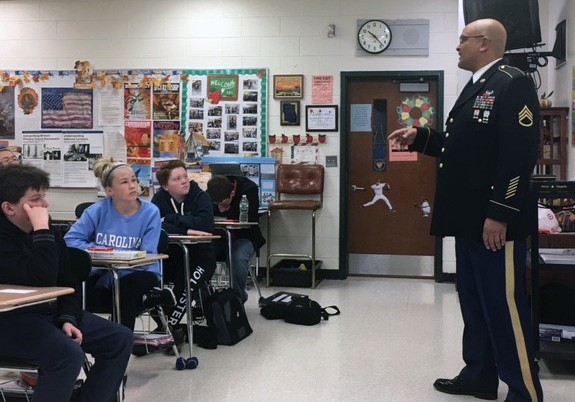 Veterans Day visitors bring experience, stories to Bunker Hill Middle School