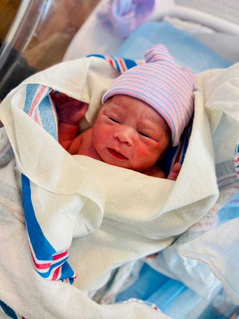 The first baby born in 2020 at Inspira Medical Center Mullica Hill