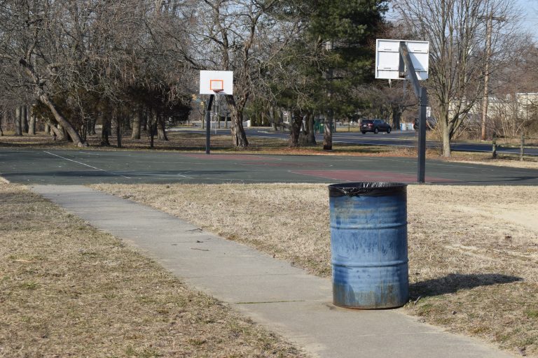 Residents gather to clean up trash at Berlin Park