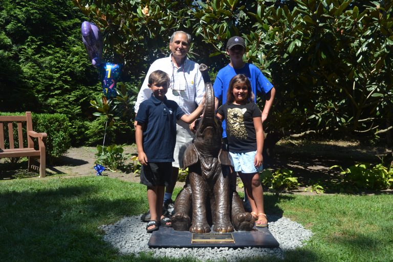 Long-awaited elephant sculpture arrives in Haddonfield