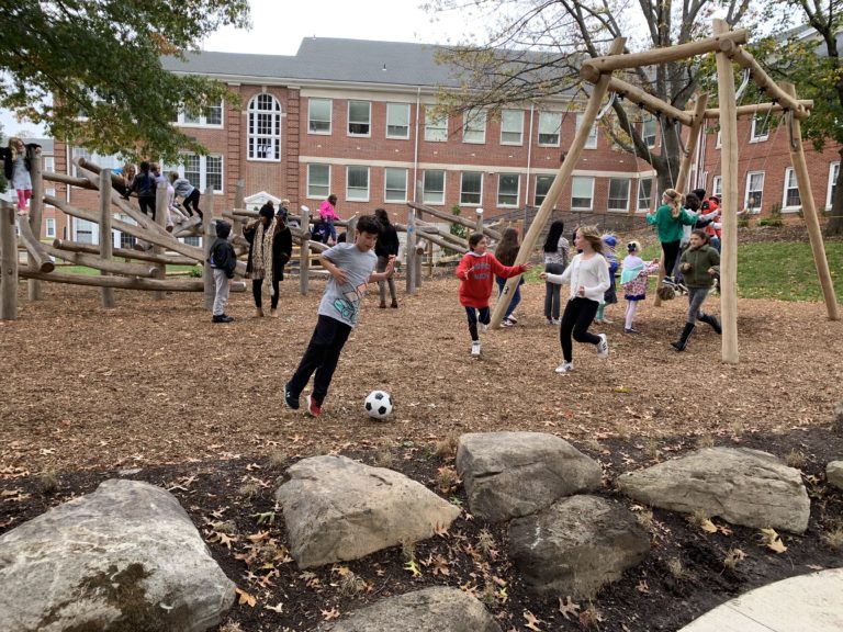 Moorestown Friends School opens playscape for Lower School kids