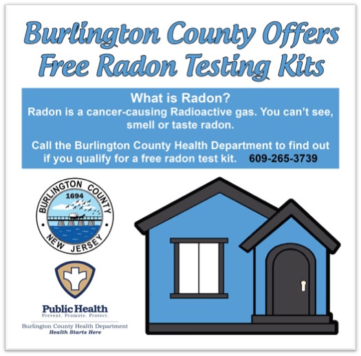 Burlington County Health Department distributing free radon test kits