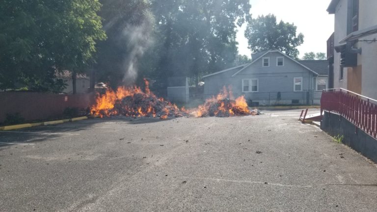 Crews extinguish rubbish fire